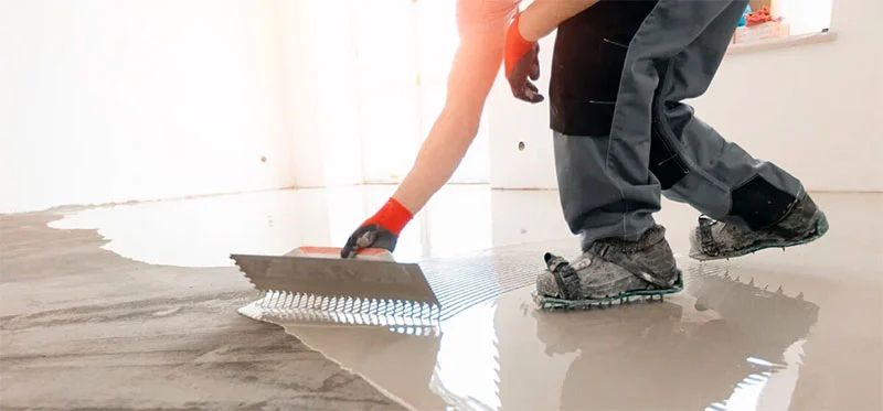 Self-leveling floor