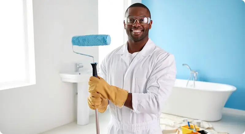 To summarize, painting a bathroom is a task that requires care and accuracy.